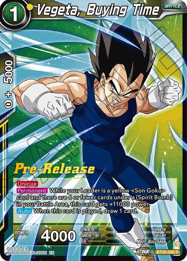 Vegeta, Buying Time (BT20-098) [Power Absorbed Prerelease Promos] - POKÉ JEUX