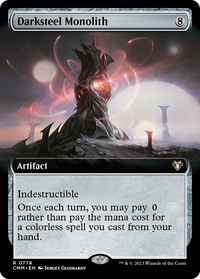 Darksteel Monolith (Extended Art) [Commander Masters]