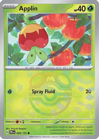 Applin (009/131) (Master Ball Pattern) [Scarlet & Violet: Prismatic Evolutions]