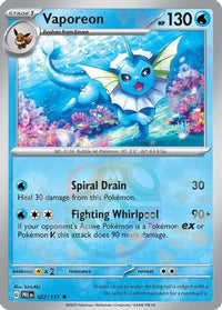 Vaporeon (022/131) (Master Ball Pattern) [Scarlet & Violet: Prismatic Evolutions]