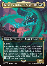 Teval, the Balanced Scale (Borderless) (TDC-008) - Commander: Tarkir: Dragonstorm