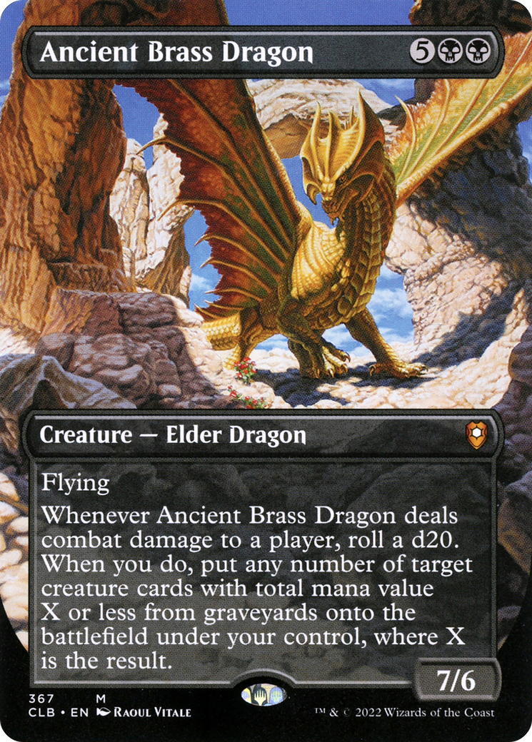 Ancient Brass Dragon (Borderless Alternate Art) [Commander Legends: Battle for Baldur's Gate]