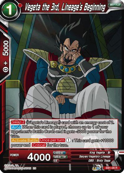 Vegeta the 3rd, Lineage's Beginning (EB1-009) [Battle Evolution Booster] - POKÉ JEUX