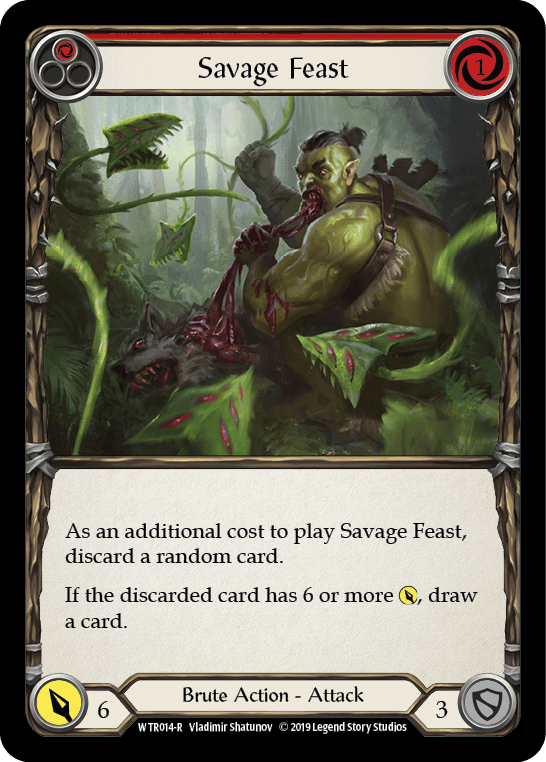 Savage Feast (Red) [WTR014-R] (Welcome to Rathe) Alpha Print Normal - POKÉ JEUX