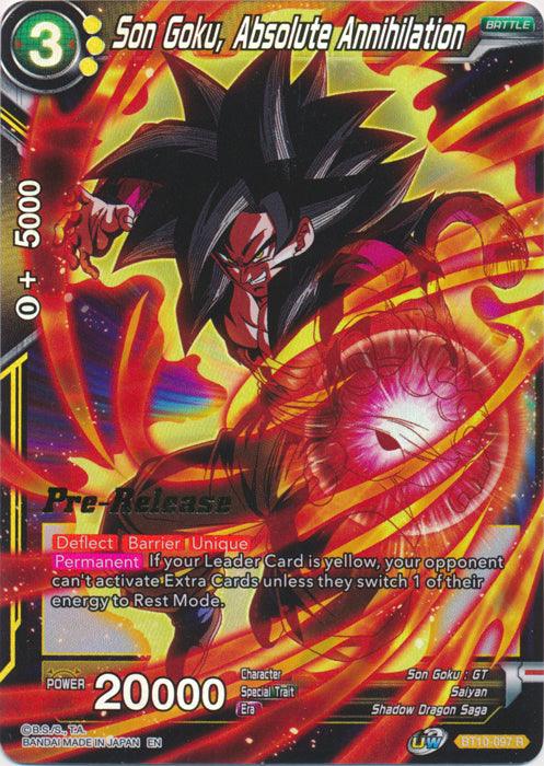 Son Goku, Absolute Annihilation (BT10-097) [Rise of the Unison Warrior Prerelease Promos] - POKÉ JEUX