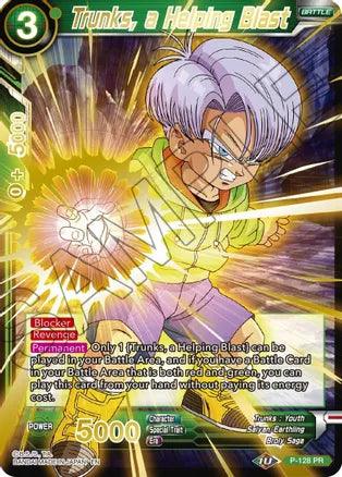 Trunks, a Helping Blast (Gold Stamped) (P-128) [Mythic Booster] - POKÉ JEUX