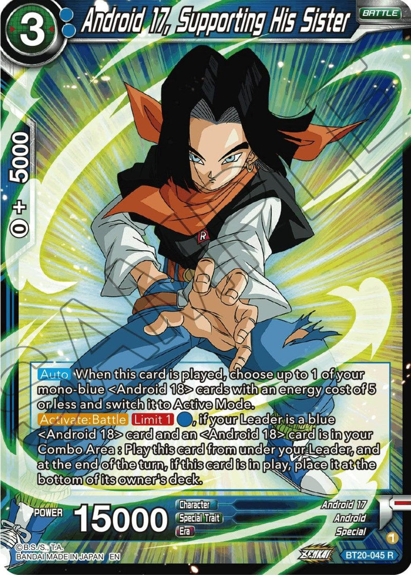 Android 17, Supporting His Sister (BT20-045) [Power Absorbed] - POKÉ JEUX