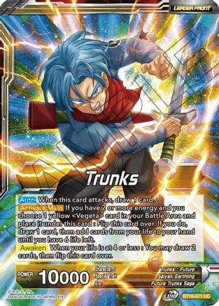 Trunks // SSB Vegeta & SS Trunks, Father-Son Onslaught (BT16-071) [Realm of the Gods] - POKÉ JEUX