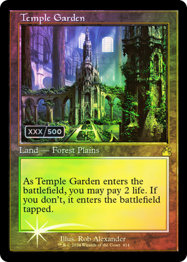 Temple Garden (Retro) (Serialized) [Ravnica Remastered]