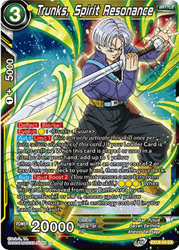 Trunks, Spirit Resonance (EX18-03) [Namekian Boost] - POKÉ JEUX