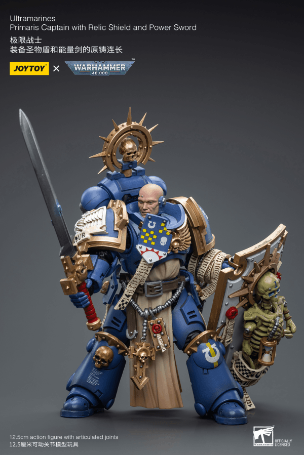 Ultramarines Primaris Captain with Relic Shield and Power Sword - POKÉ JEUX