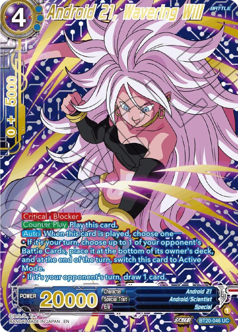 Android 21, Wavering Will (Gold-Stamped) (BT20-046) [Power Absorbed] - POKÉ JEUX