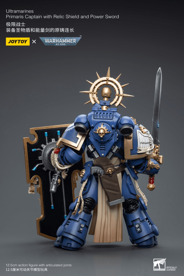 Ultramarines Primaris Captain with Relic Shield and Power Sword - POKÉ JEUX