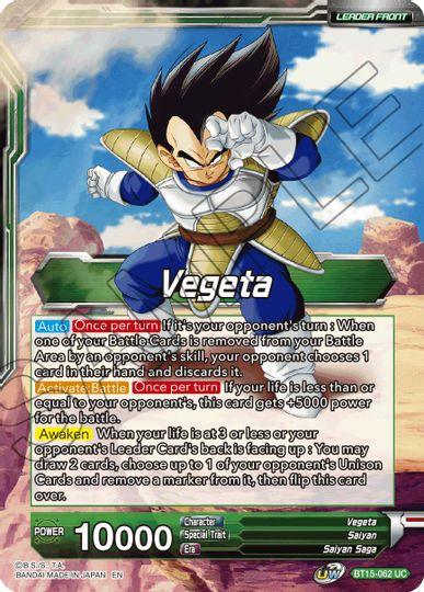 Vegeta // Vegeta, Destined Confrontation (BT15-062) [Saiyan Showdown Prerelease Promos] - POKÉ JEUX