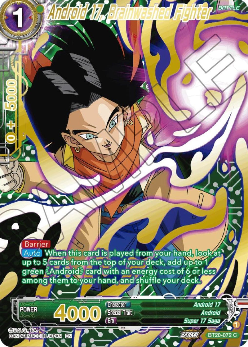 Android 17, Brainwashed Fighter (Gold-Stamped) (BT20-072) [Power Absorbed] - POKÉ JEUX