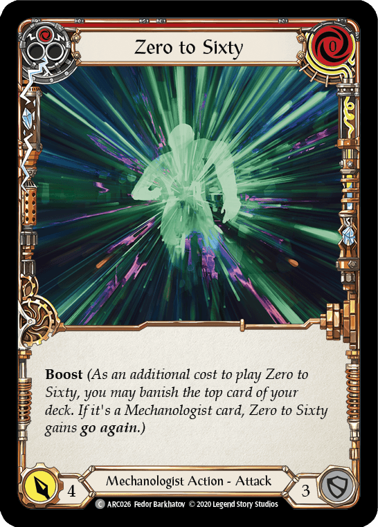 Zero to Sixty (Red) [U-ARC026] (Arcane Rising Unlimited) Unlimited Rainbow Foil - POKÉ JEUX