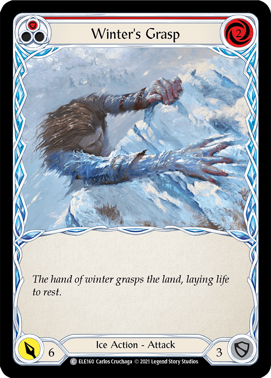 Winter's Grasp (Red) [ELE160] (Tales of Aria) 1st Edition Rainbow Foil - POKÉ JEUX