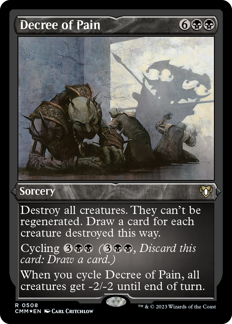 Decree of Pain (Foil Etched) [Commander Masters]