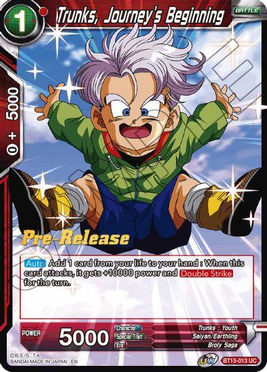 Trunks, Journey's Beginning (BT15-013) [Saiyan Showdown Prerelease Promos] - POKÉ JEUX