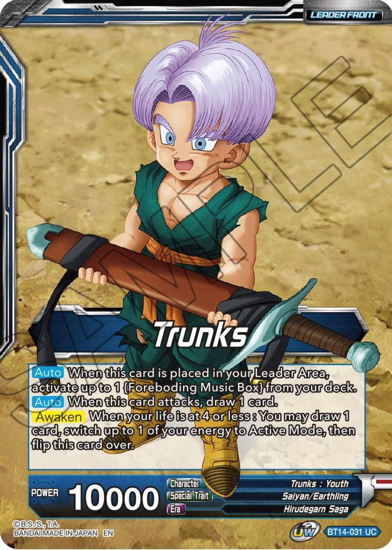 Trunks // Trunks, the Hero's Successor (BT14-031) [Cross Spirits Prerelease Promos] - POKÉ JEUX