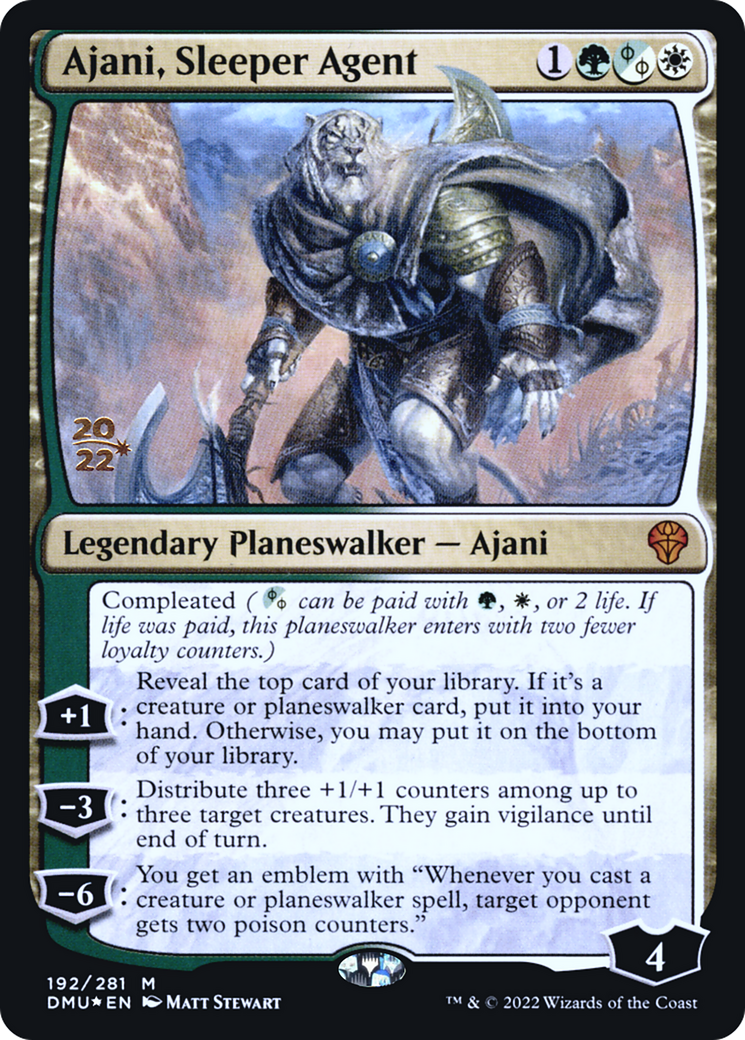 Ajani, Sleeper Agent [Dominaria United Prerelease Promos]