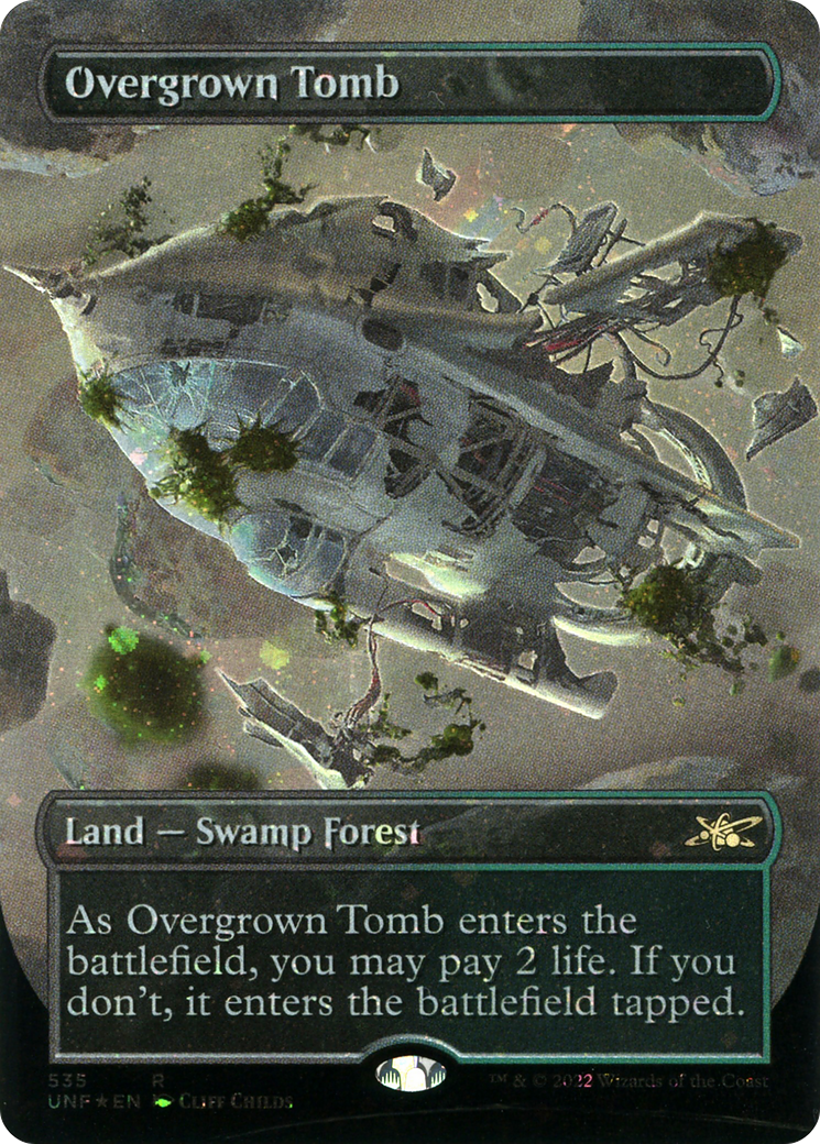 Overgrown Tomb (Borderless) (Galaxy Foil) [Unfinity]