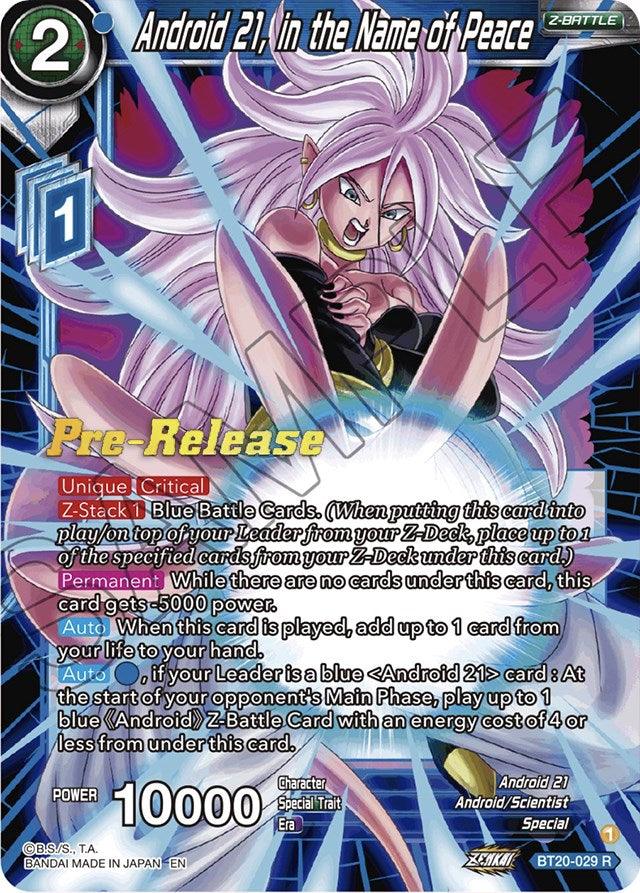 Android 21, in the Name of Peace (BT20-029) [Power Absorbed Prerelease Promos] - POKÉ JEUX