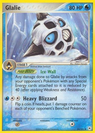 Glalie (34/101) [EX: Hidden Legends]