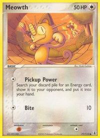 Meowth (77/113) (Stamped) [EX: Delta Species]