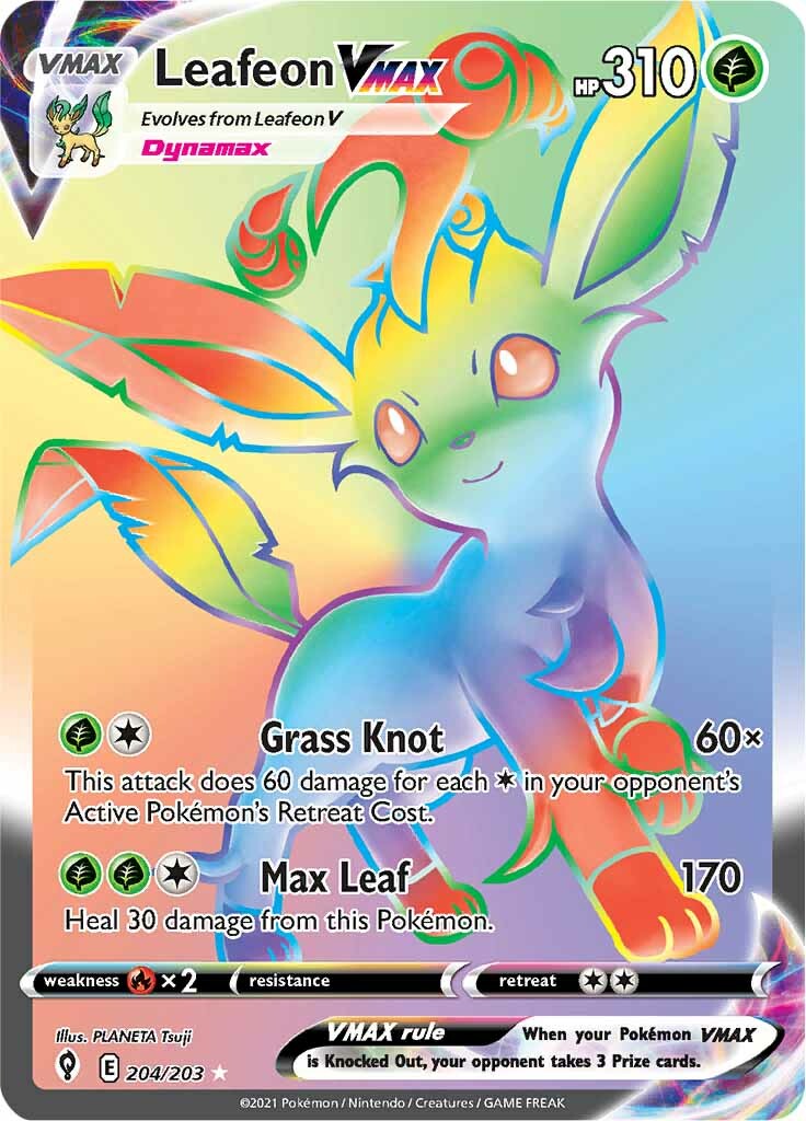 Leafeon VMAX (204/203) [Sword & Shield: Evolving Skies]