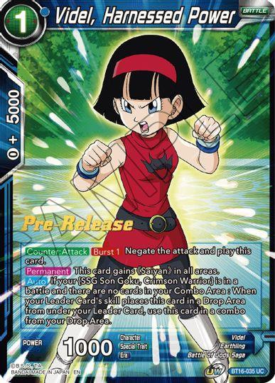 Videl, Harnessed Power (BT16-035) [Realm of the Gods Prerelease Promos] - POKÉ JEUX