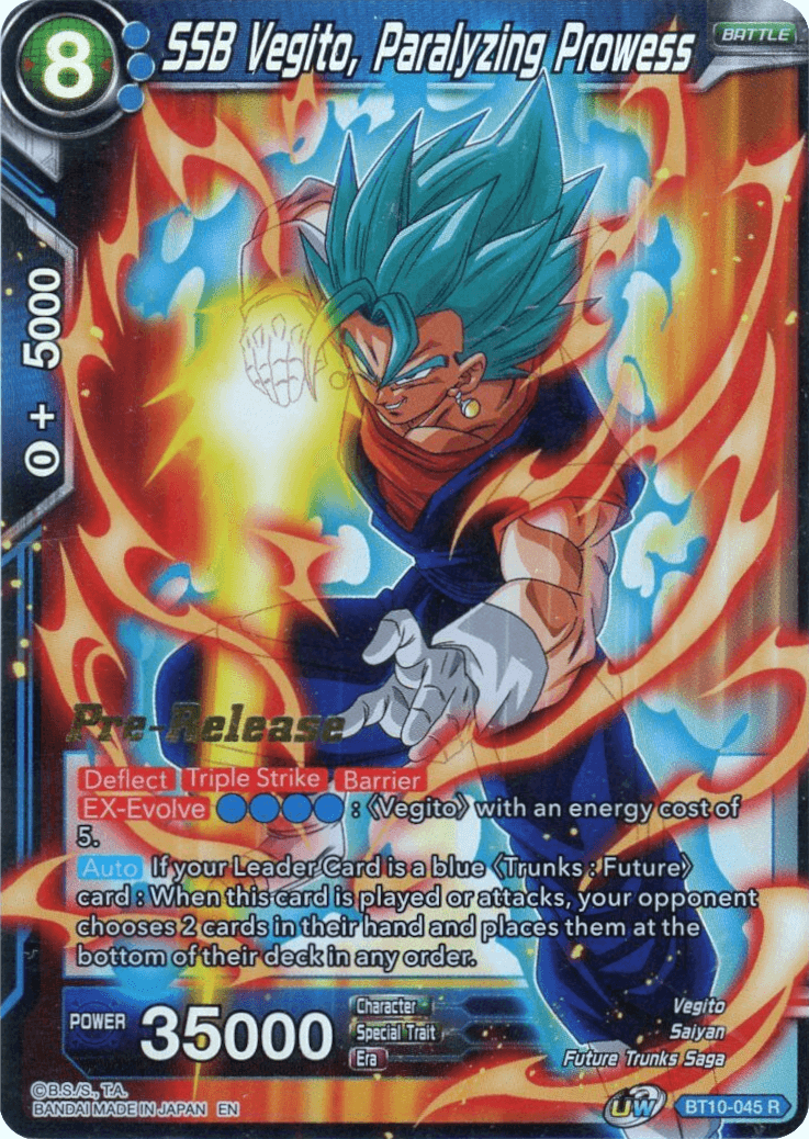 SSB Vegito, Paralyzing Prowess (BT10-045) [Rise of the Unison Warrior Prerelease Promos] - POKÉ JEUX