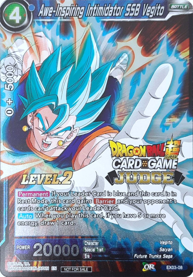 Awe-Inspiring Intimidator SSB Vegito (Level 2) (EX03-08) [Judge Promotion Cards]