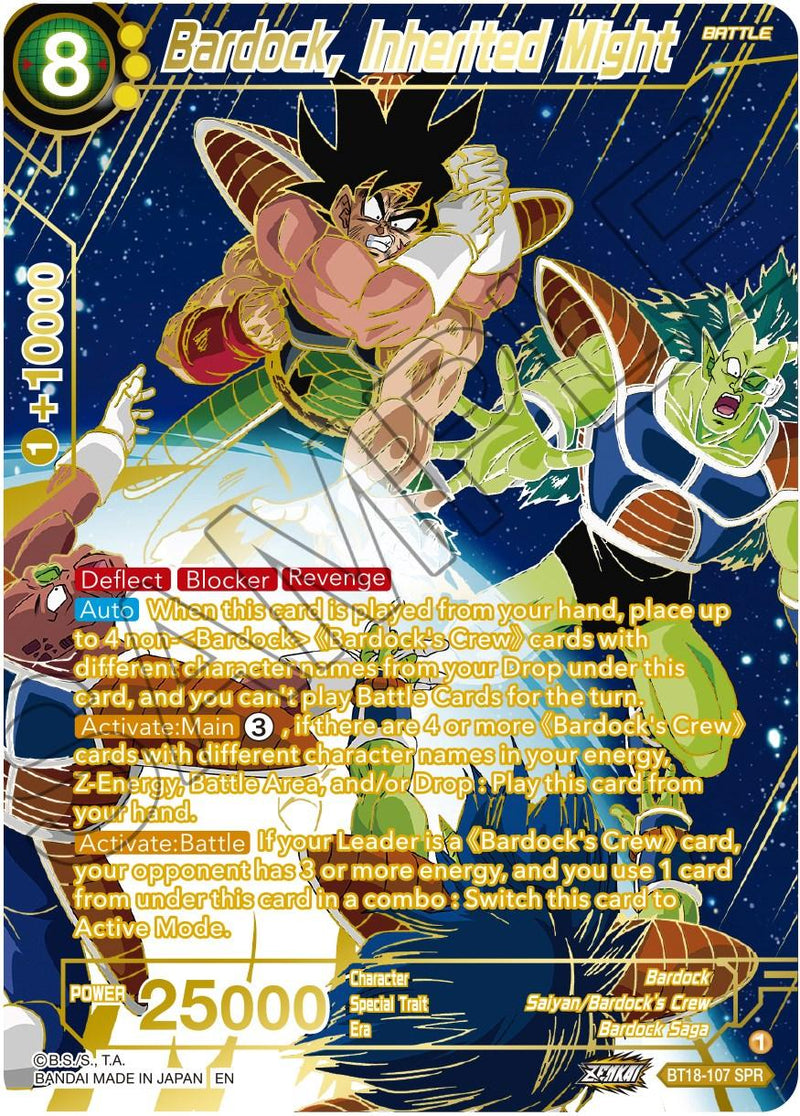 Bardock, Inherited Might (SPR) (BT18-107) [Dawn of the Z-Legends] - POKÉ JEUX