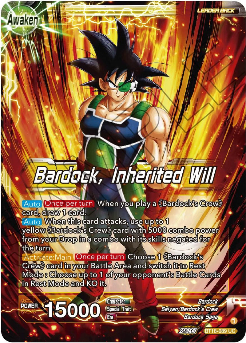 Bardock's Crew // Bardock, Inherited Will (BT18-089) [Dawn of the Z-Legends] - POKÉ JEUX