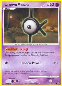 Unown K (68/132) [Diamond & Pearl: Secret Wonders]