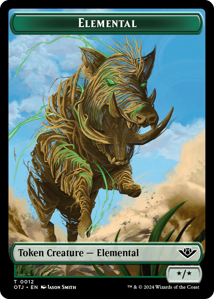 Mercenary // Elemental Double-Sided Token [Outlaws of Thunder Junction Tokens] - POKÉ JEUX