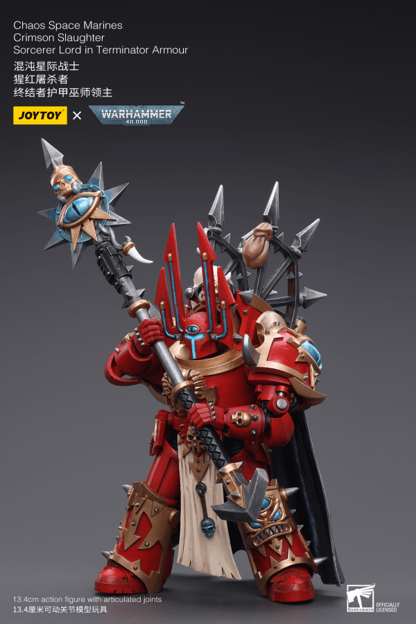 Chaos Space Marines Crimson Slaughter Sorcerer Lord in Terminator Armour - 1/18 scale - POKÉ JEUX