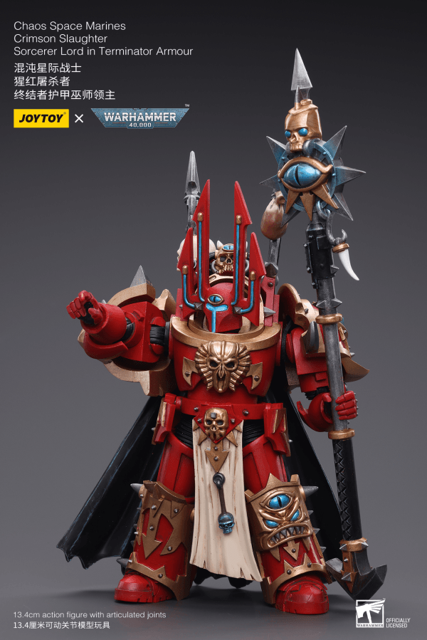 Chaos Space Marines Crimson Slaughter Sorcerer Lord in Terminator Armour - 1/18 scale - POKÉ JEUX