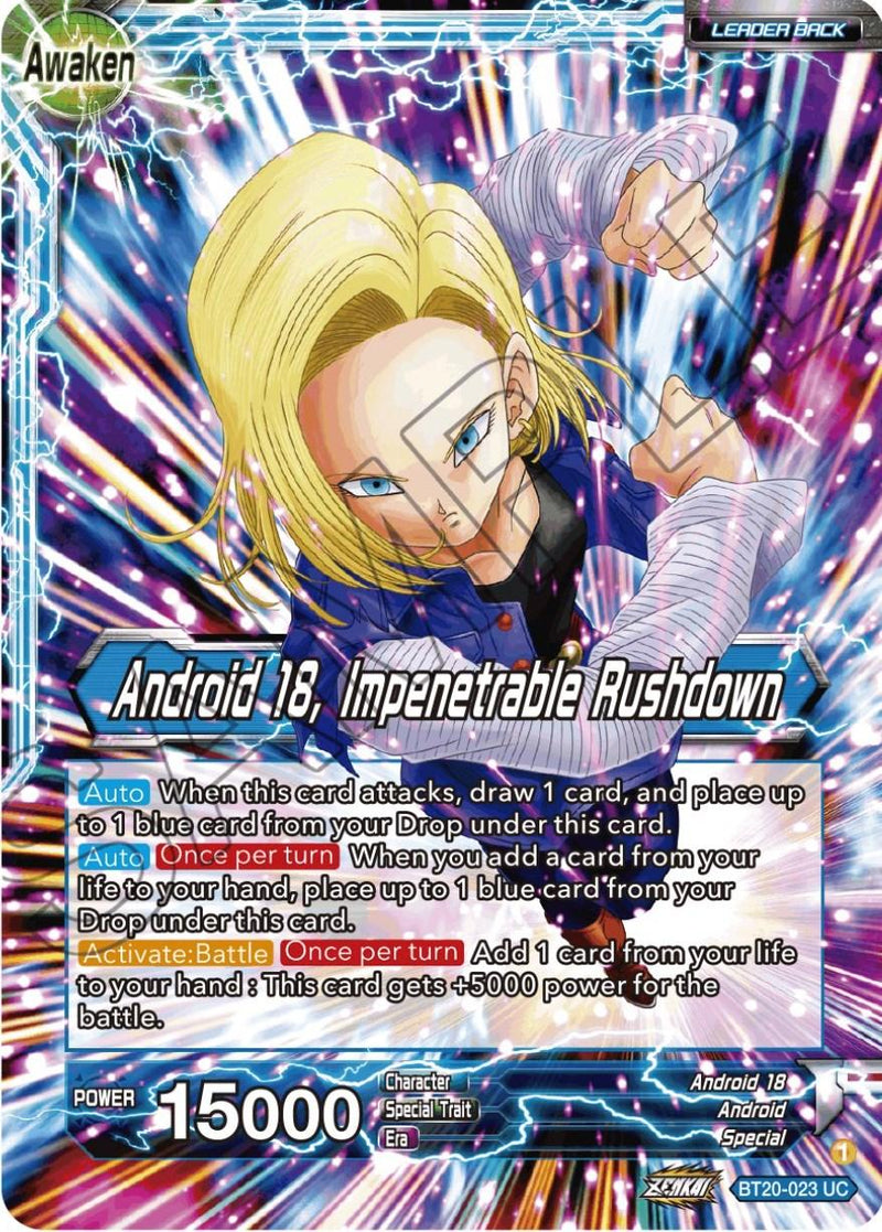 Android 18 // Android 18, Impenetrable Rushdown (BT20-023) [Power Absorbed] - POKÉ JEUX