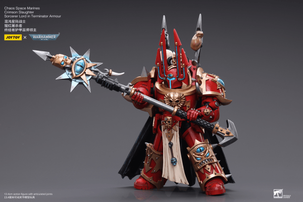 Chaos Space Marines Crimson Slaughter Sorcerer Lord in Terminator Armour - 1/18 scale - POKÉ JEUX