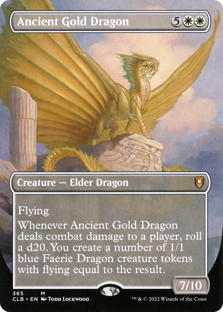 Ancient Gold Dragon (Borderless Alternate Art) [Commander Legends: Battle for Baldur's Gate]