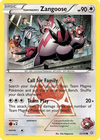 Team Magma's Zangoose (22/34) [XY: Double Crisis]