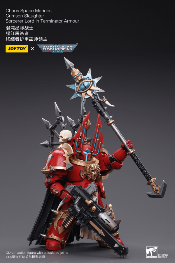 Chaos Space Marines Crimson Slaughter Sorcerer Lord in Terminator Armour - 1/18 scale - POKÉ JEUX