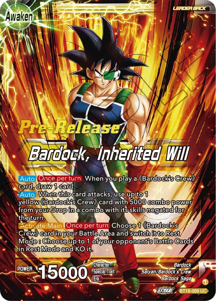 Bardock's Crew // Bardock, Inherited Will (BT18-089) [Dawn of the Z-Legends Prerelease Promos] - POKÉ JEUX