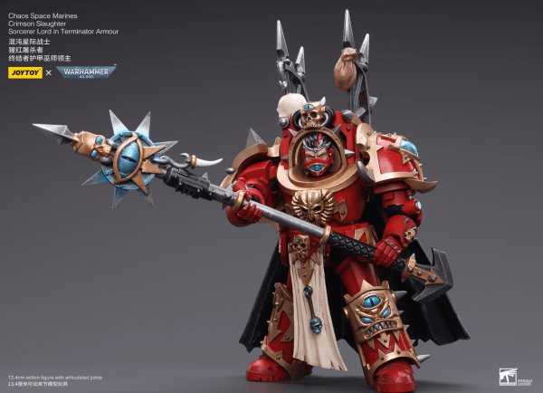 Chaos Space Marines Crimson Slaughter Sorcerer Lord in Terminator Armour - 1/18 scale - POKÉ JEUX