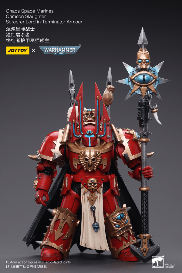 Chaos Space Marines Crimson Slaughter Sorcerer Lord in Terminator Armour - 1/18 scale - POKÉ JEUX