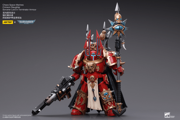 Chaos Space Marines Crimson Slaughter Sorcerer Lord in Terminator Armour - 1/18 scale - POKÉ JEUX