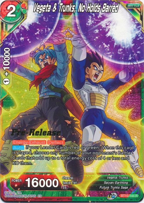 Vegeta & Trunks, No Holds Barred (BT10-144) [Rise of the Unison Warrior Prerelease Promos] - POKÉ JEUX