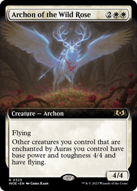 Archon of the Wild Rose (Extended Art) [Wilds of Eldraine]